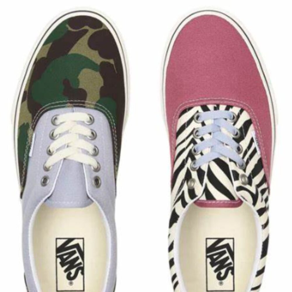 Vans- VINTAGE- H2F! Zebra Camo Mix/Match- Mens 9 Women 10.5 - NEW Sneakers - Picture 8 of 8